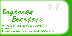 boglarka eperjesi business card